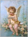 ángel floral leyendo una carta Hans Zatzka